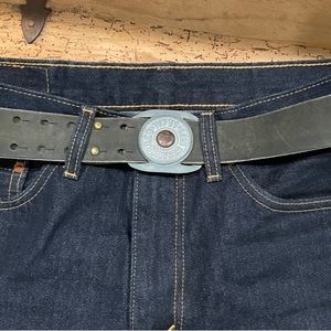 Levis Levi Strauss & Co.SF. Cal. VINTAGE Men Cowhide Leather Belt Size 36